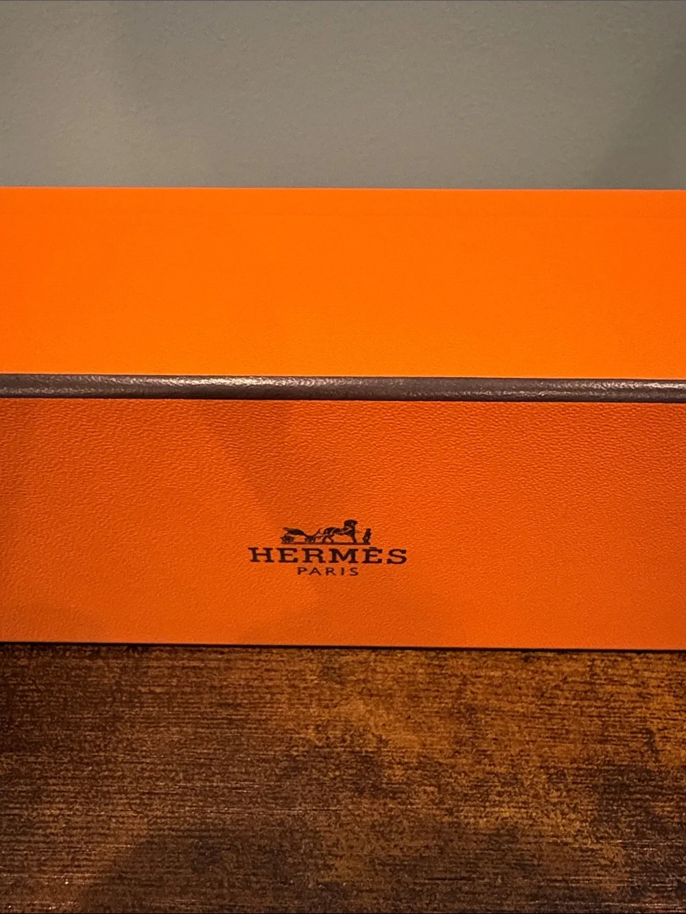 Hermès Orange Signature Box Gift Box Long Slim Paper Roll
